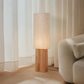 Modern Ambient Floor Light with Natural Wood Base