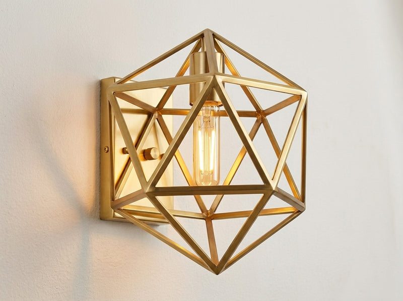 Gouden Geometrische Wandlamp