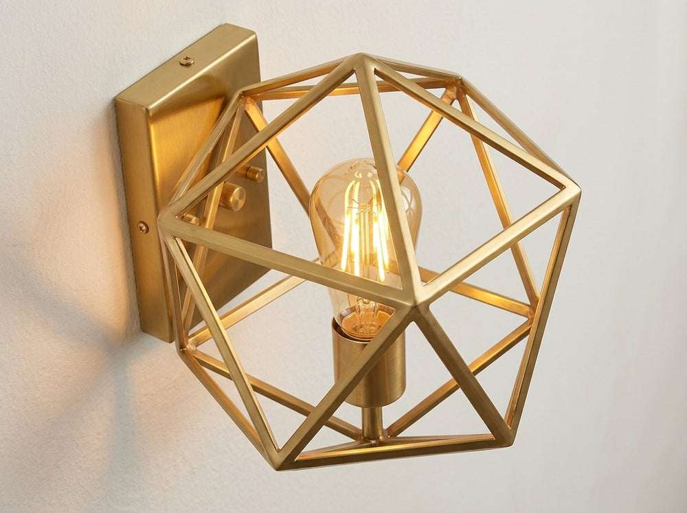 Gouden Geometrische Wandlamp